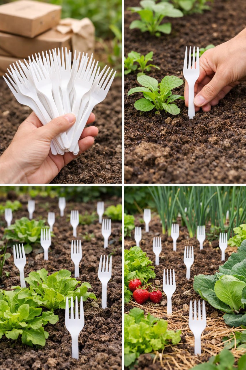 Why Gardeners Are Placing Plastic Forks in Their Vegetable Gardens — The Brilliant Reason Behind It